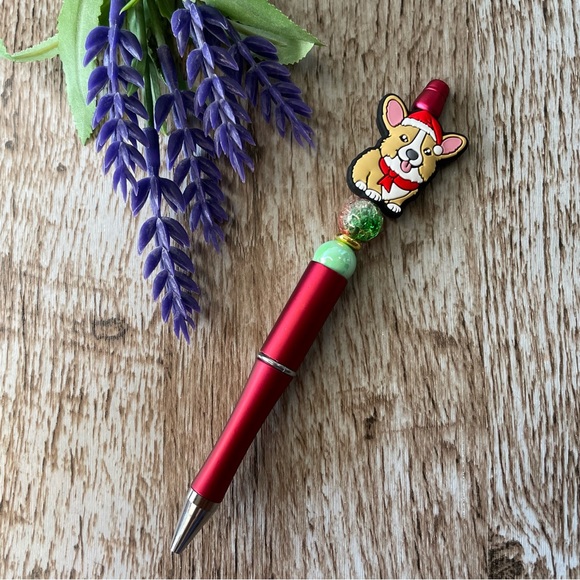 Handcrafted Gnome Dog Pens Beaded Unique Artisan Gifts Office Accessories - Picture 3 of 10
